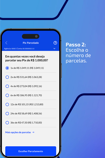 2 Escolha o nmero de parcelas
