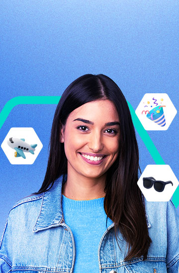Moa com um sorriso, pensando na realizao de sonhos.